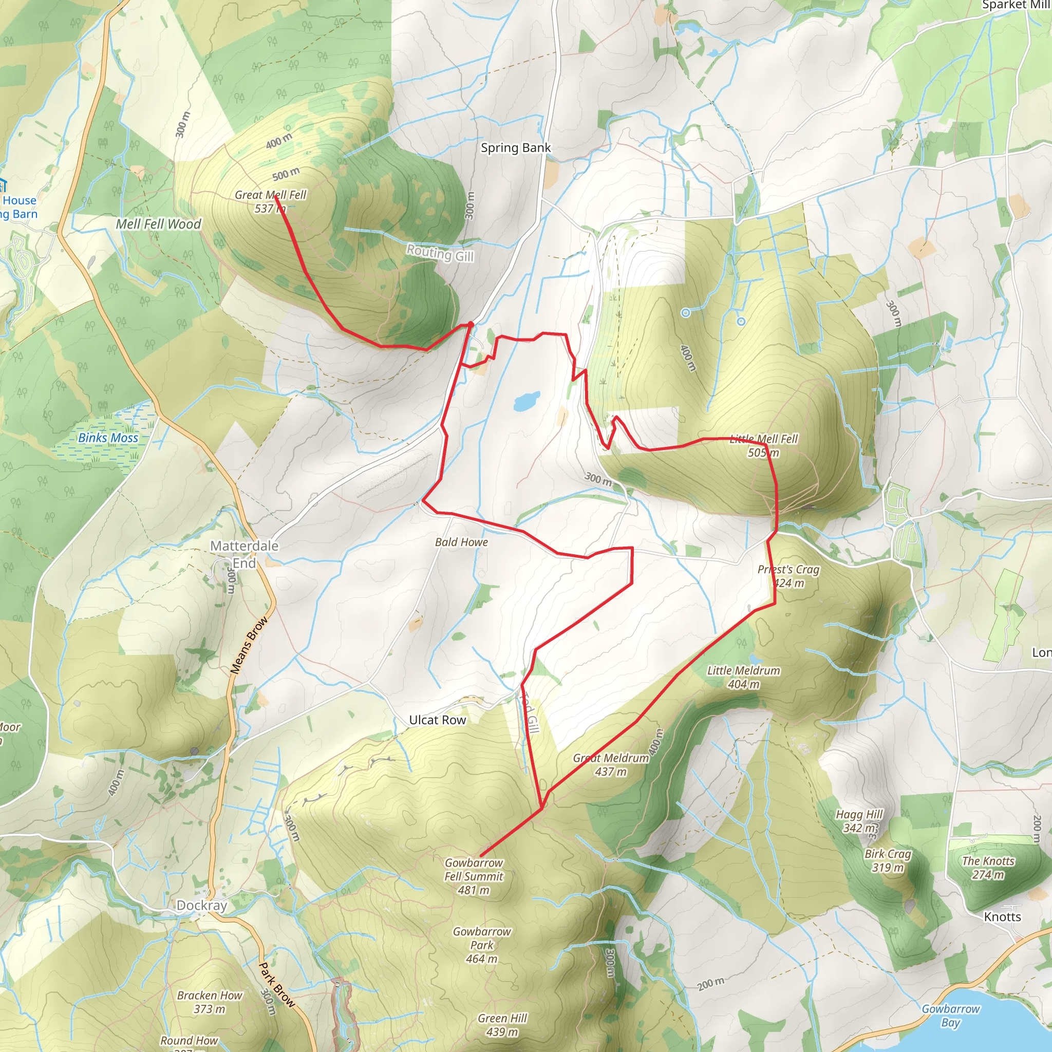 A Mell Fell Medley mobile static map