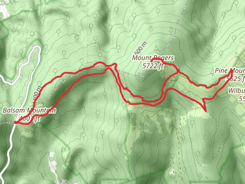 Balsam Mountain and Pine Mountain Loop via Appalachian Trail