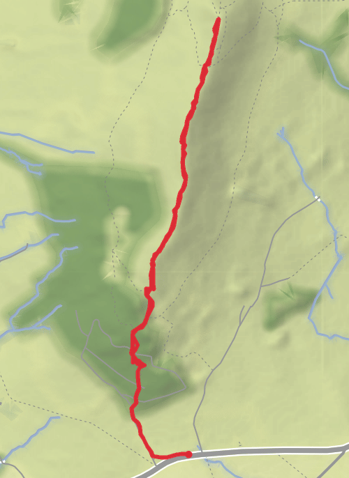 Skirrid Fawr mountain trek mobile static map