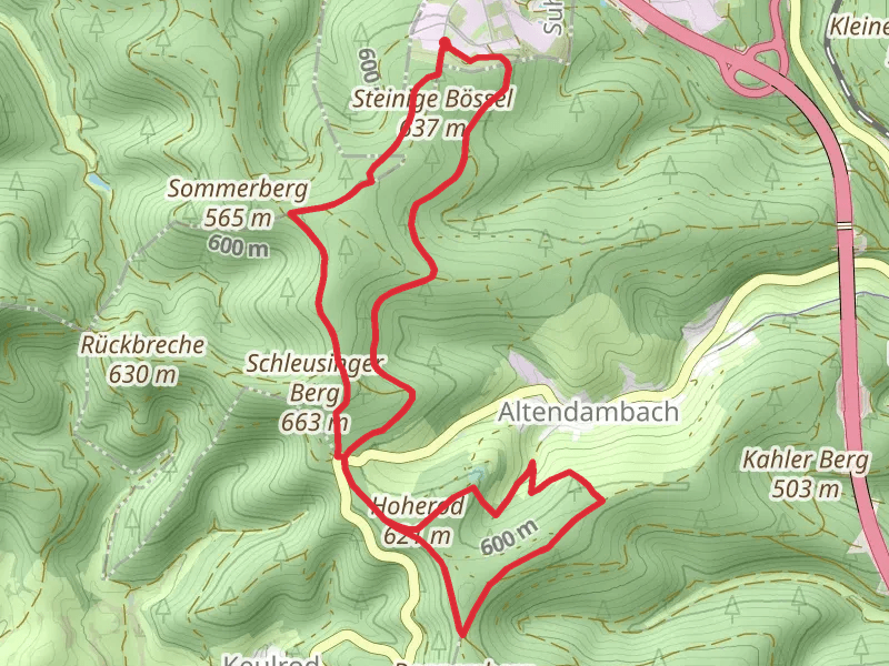 Steinige Bössel, Schleusinger Berg and Hoherod Loop