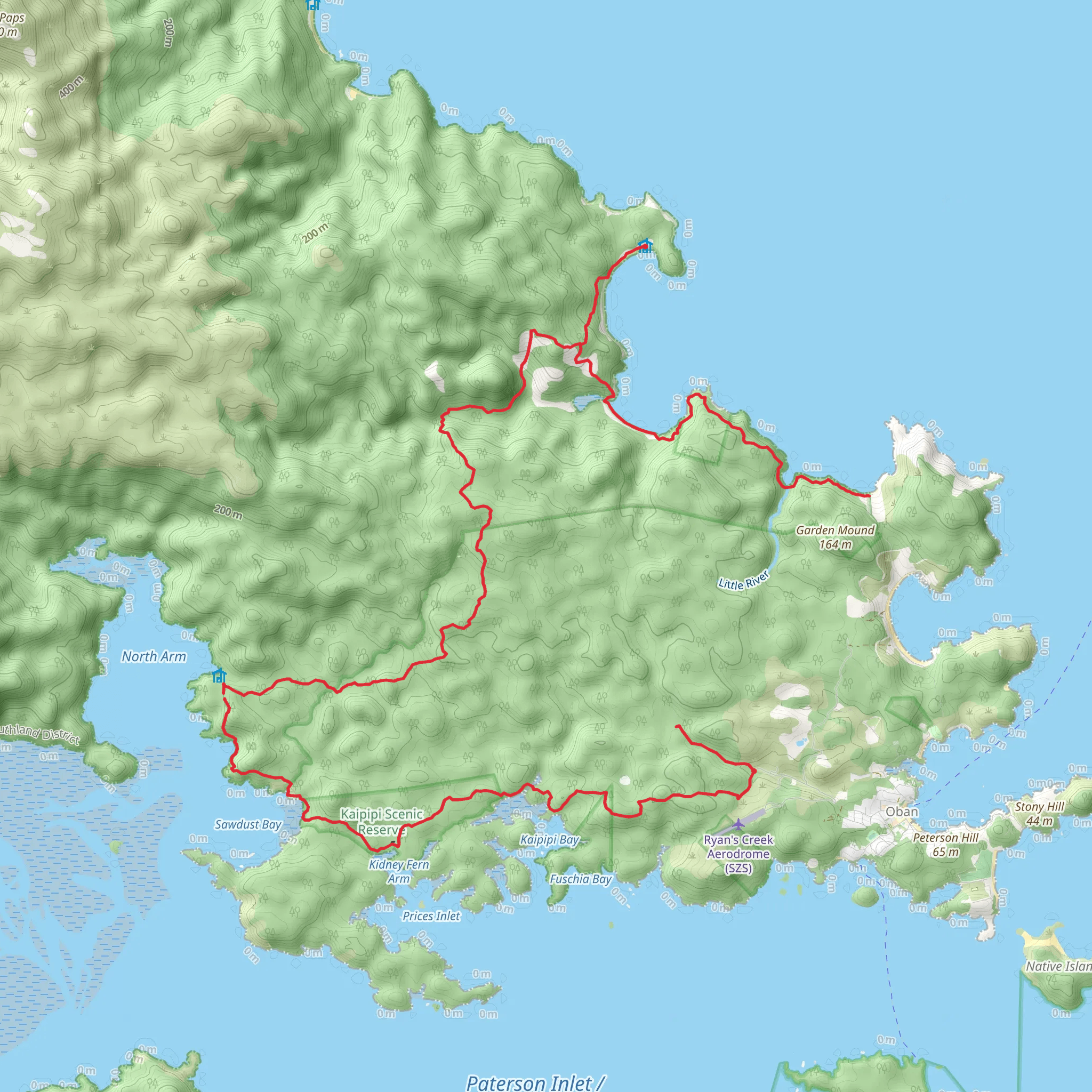 Rakiura Track mobile static map