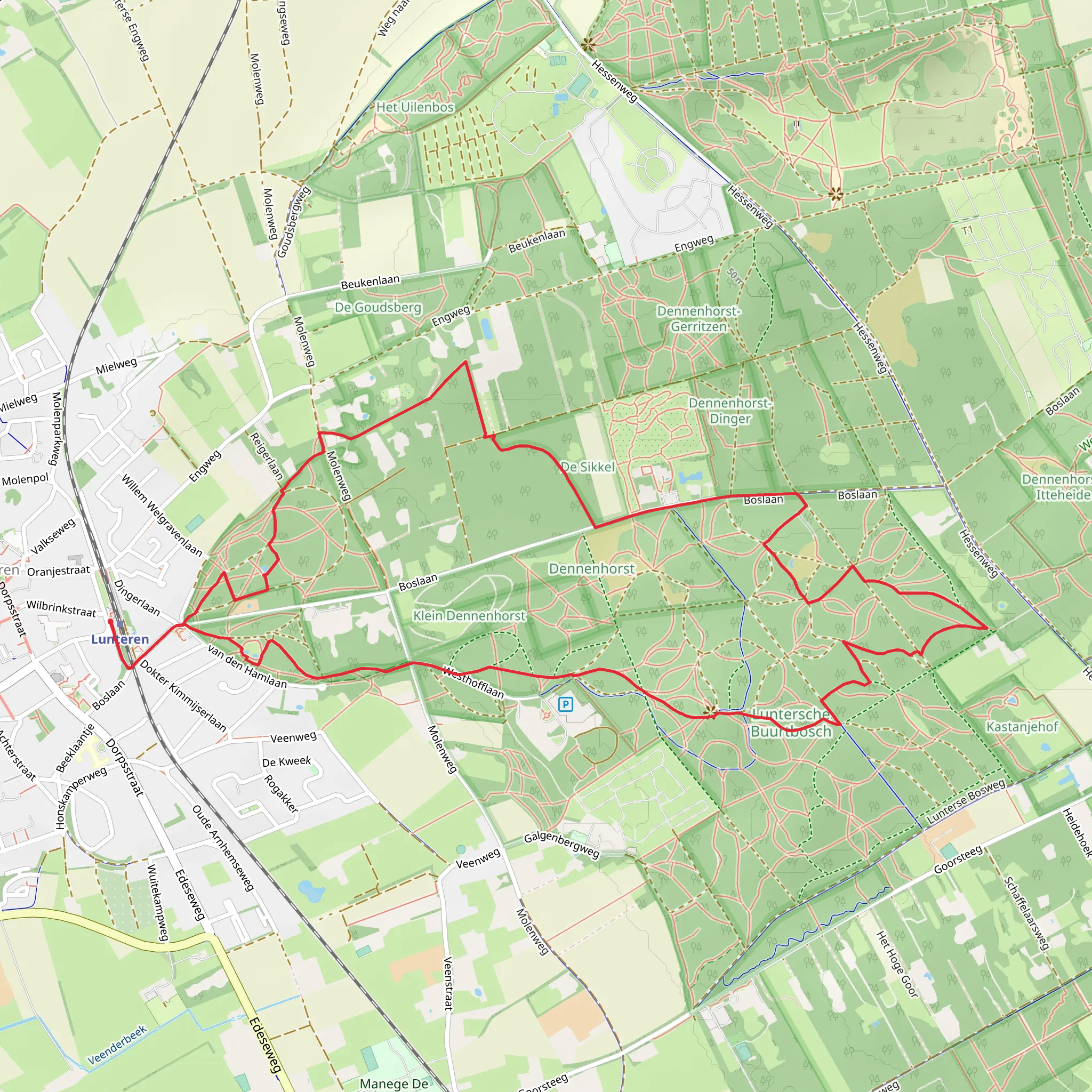 Fislerwoud, Berg en Dal and Galgenberg Loop mobile static map