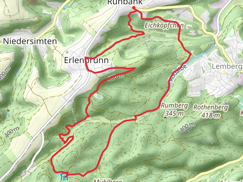 Pfaelzerwald Weisses Kreuz and Lemberger Rothenber Weg Loop