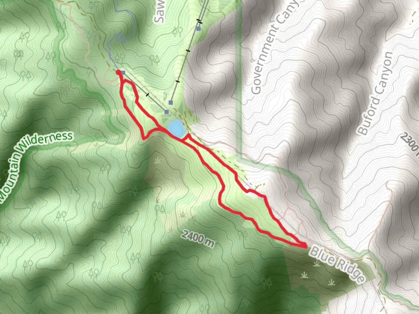 An image depicting the trail Pacific Crest and Blue Ridge Truck Loop Trail and its surrounding area.