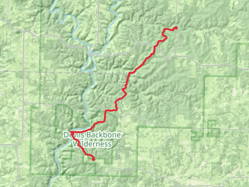 Collins Ridge - Ozark Trail - North Fork Section