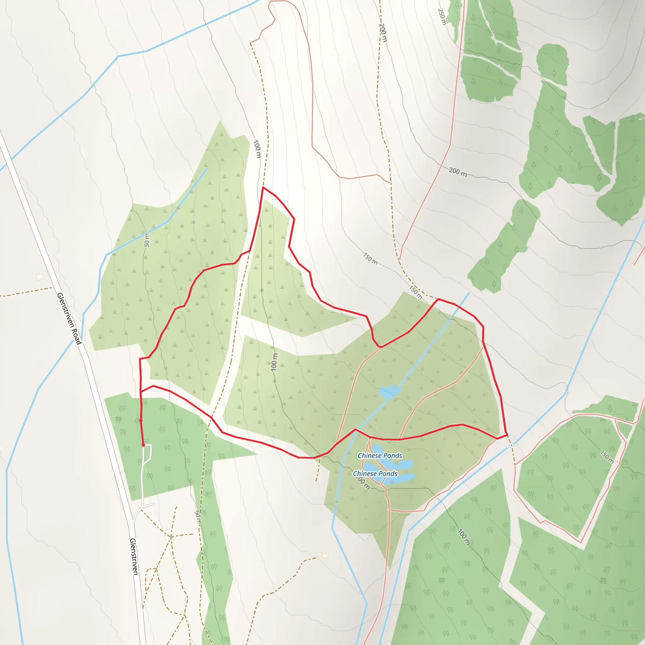 Chinese Ponds Loop Trail mobile static map