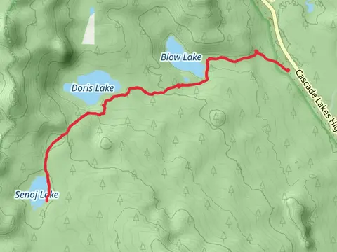 Blow Lake, Doris Lake and Senoj Lake via Six Lakes Trail