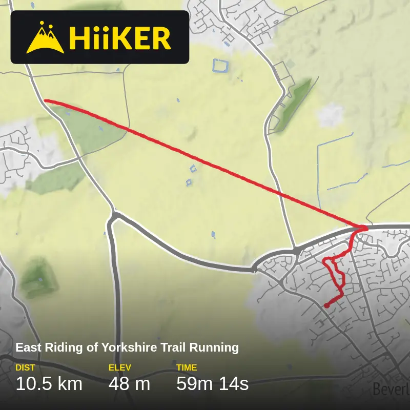 A map preview of the recording Hudson Way - Out and Back.