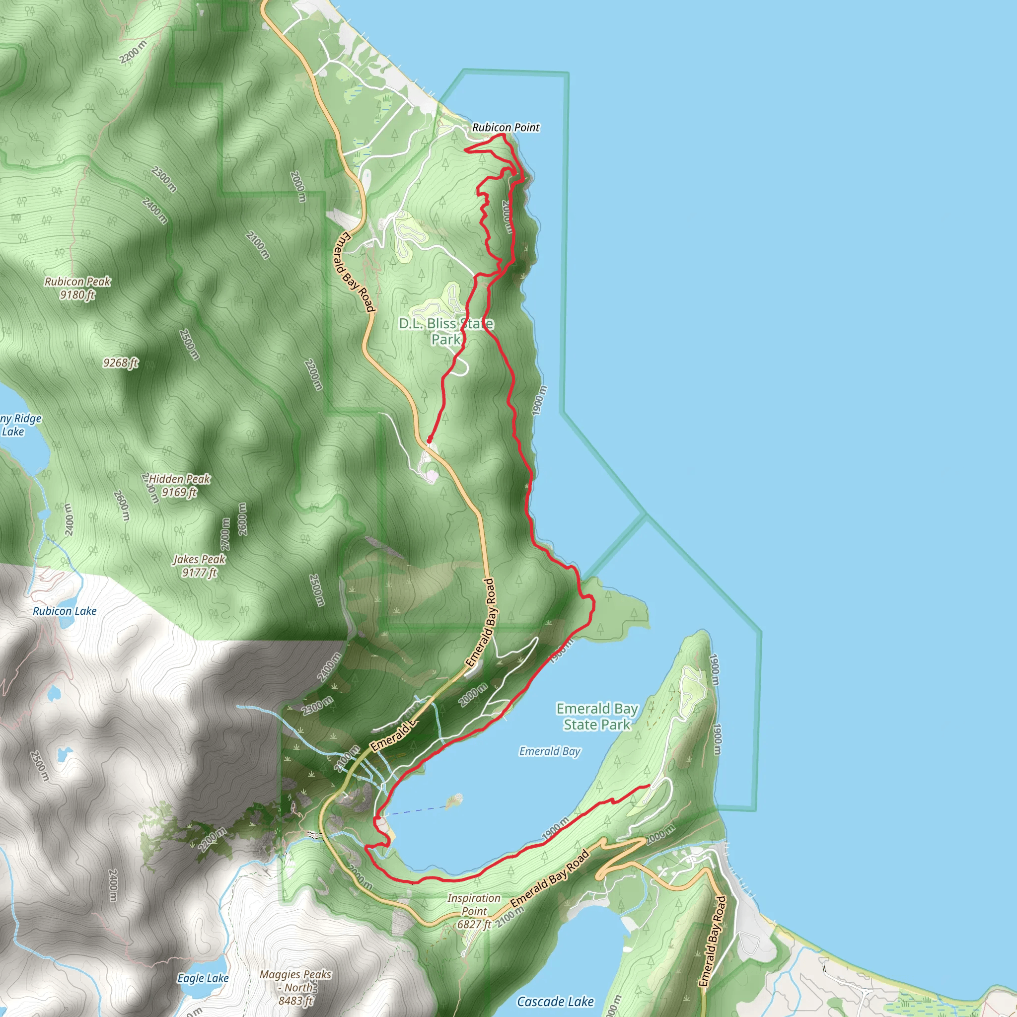 Rubicon Trail via Lighthouse Trail mobile static map