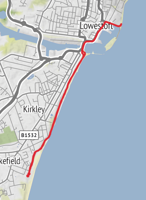 Waveney Running mobile static map