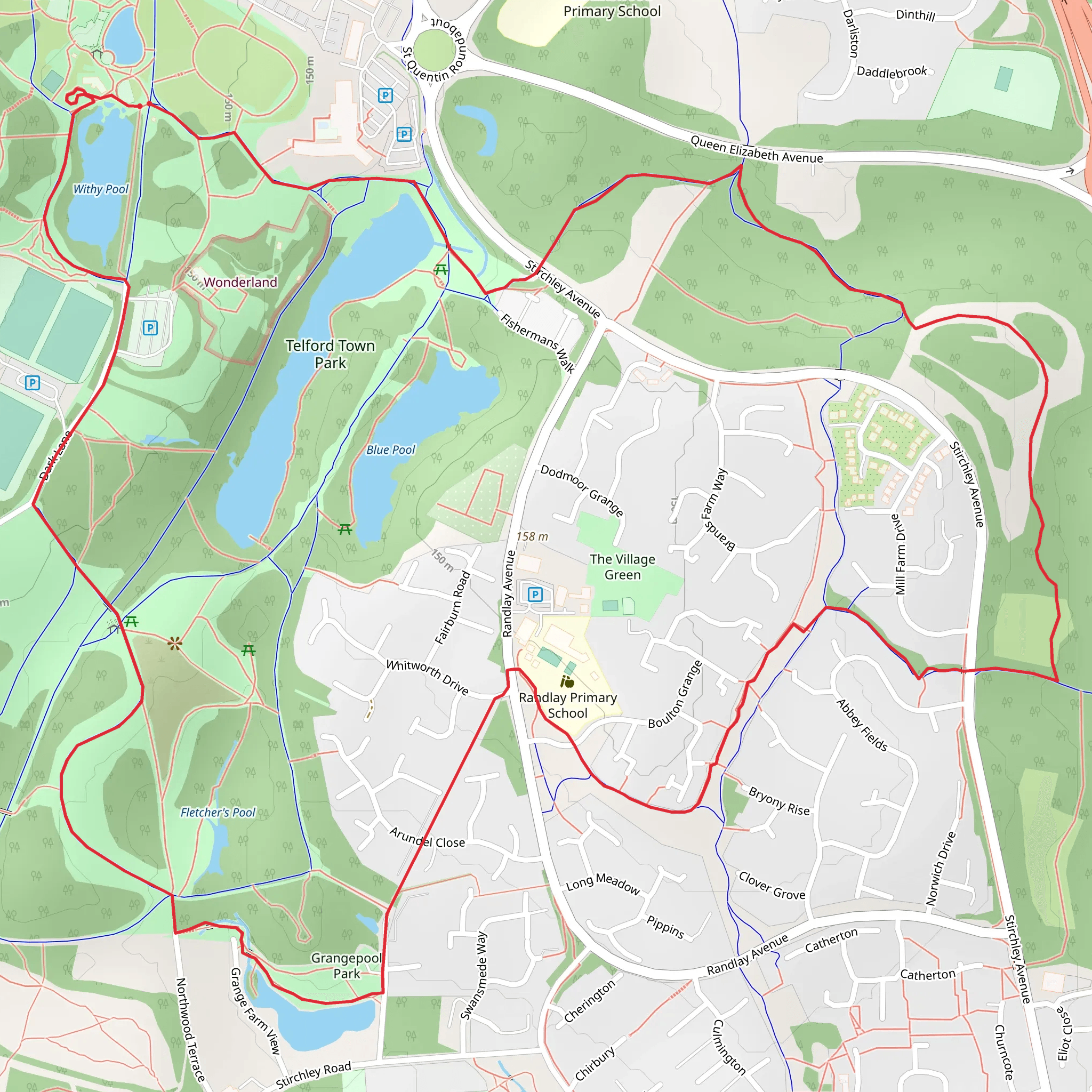Randlay Valley mobile static map