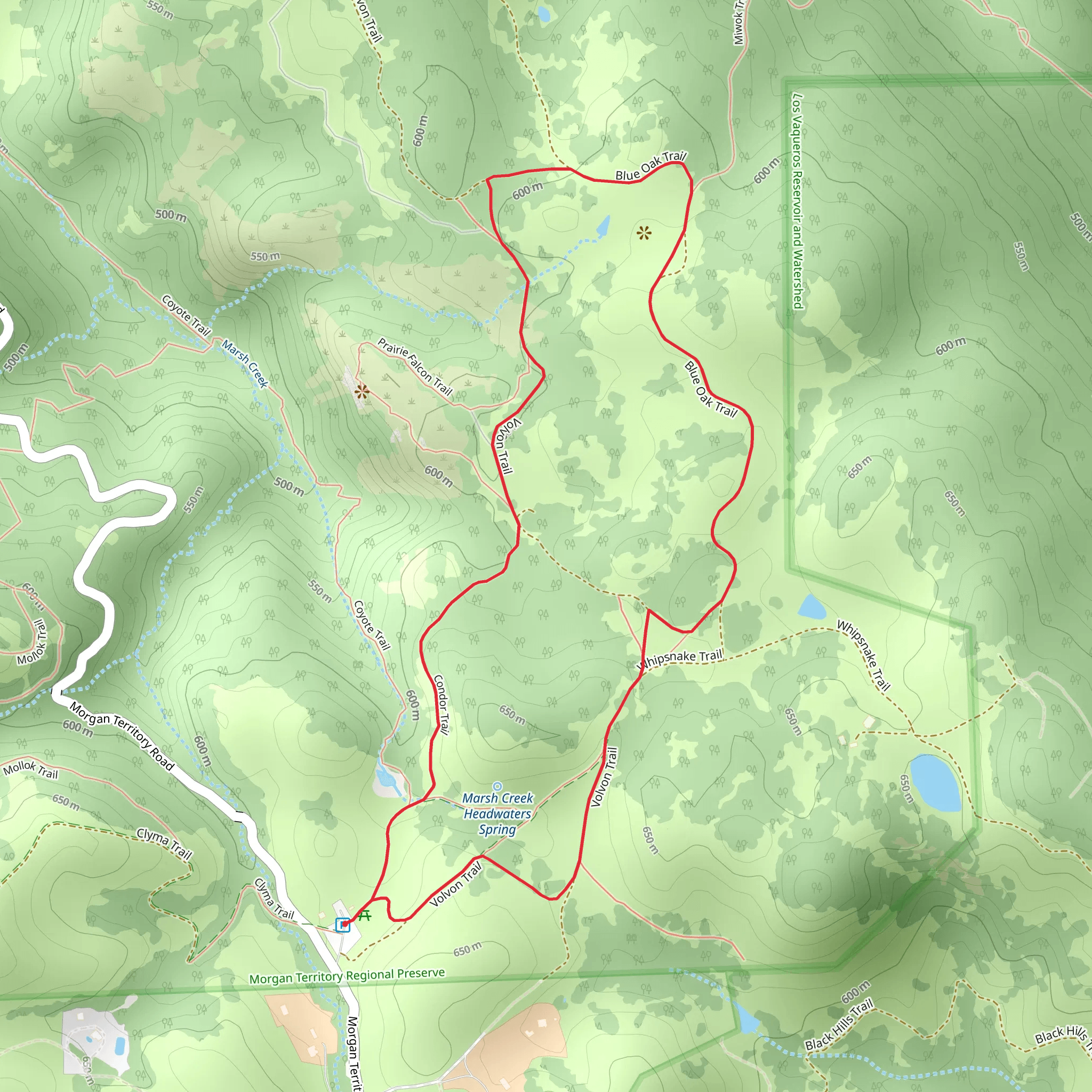 Condor and Bob Walker Regional Loop Trail mobile static map