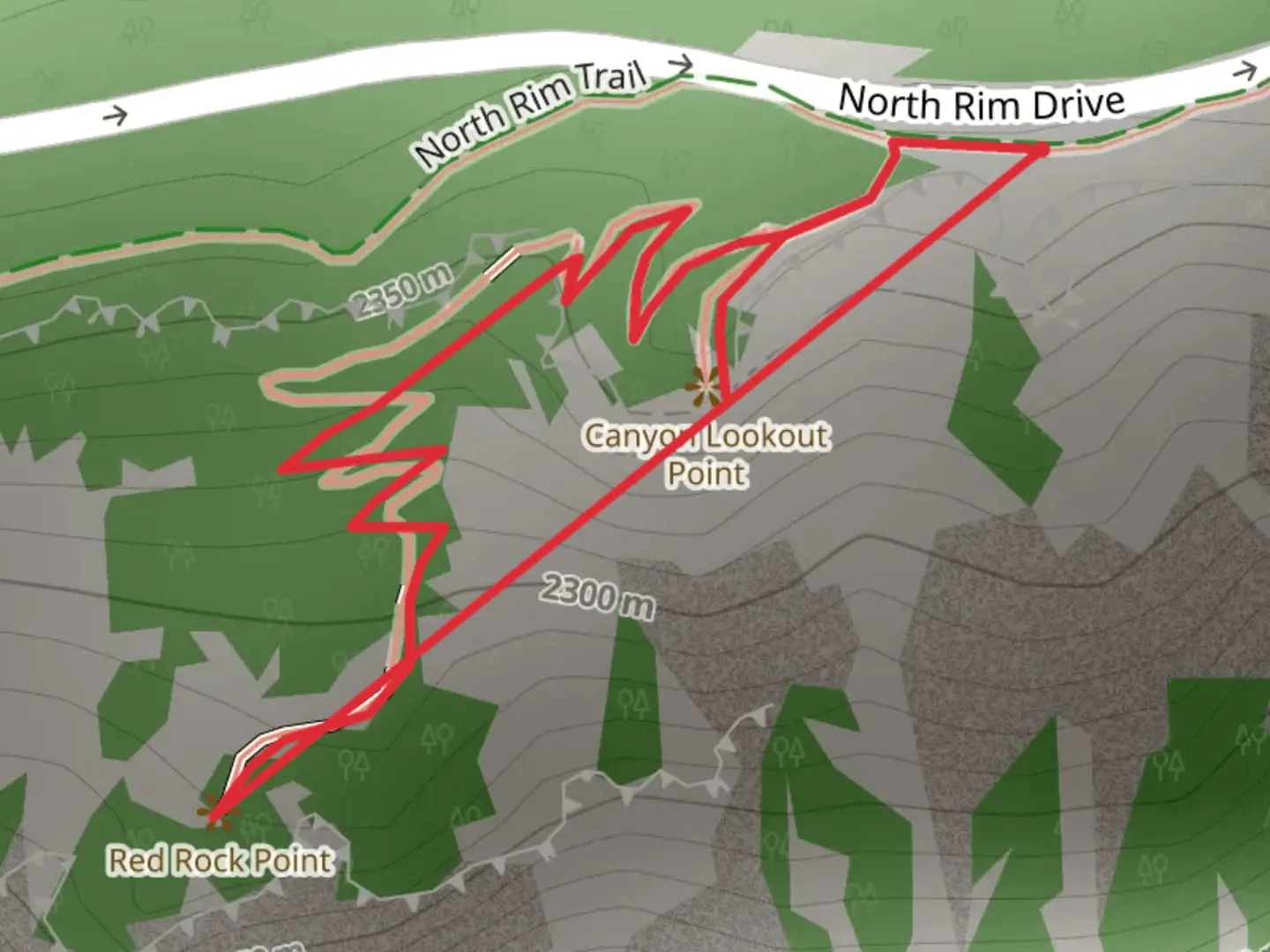 An image depicting the trail Red Point Trail and its surrounding area.