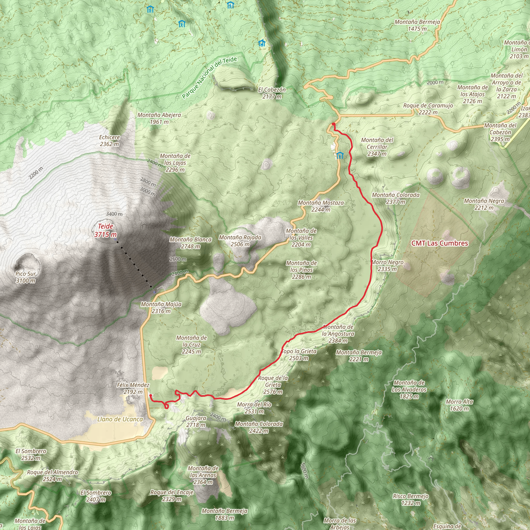 Siete Cañadas Walk mobile static map