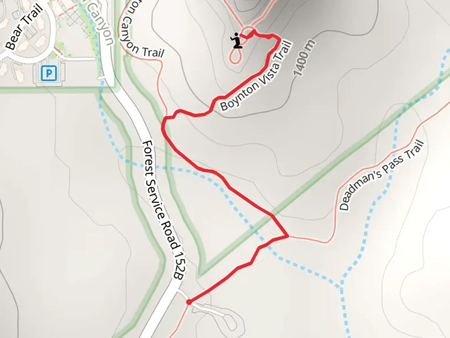 An image depicting the trail Boynton Canyon Road and its surrounding area.