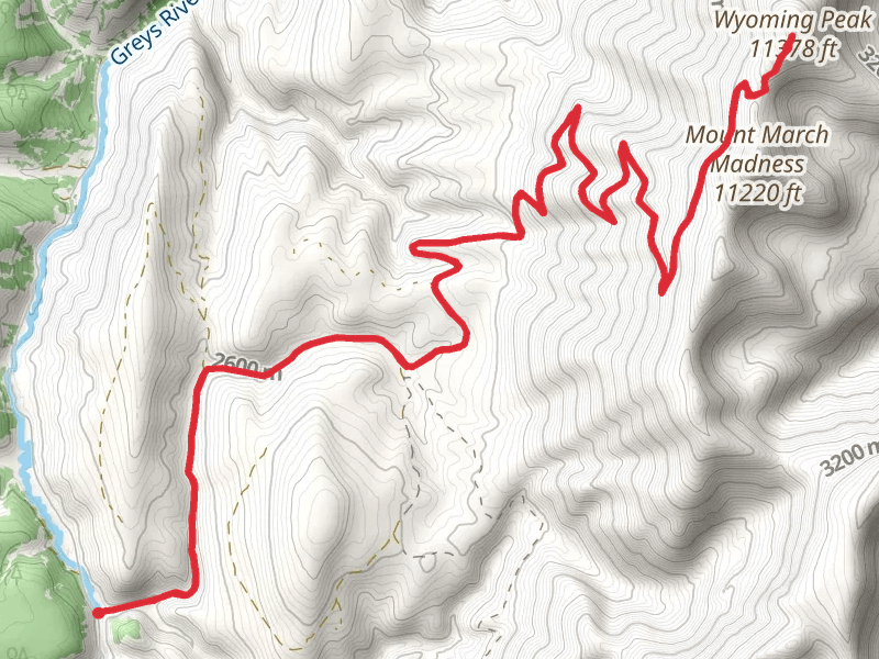 Wyoming Peak via Shale Creek Road Out and Back