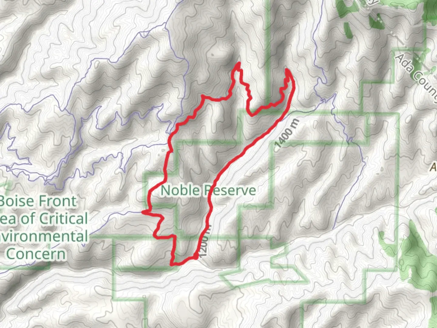 An image depicting the trail 5-mile gulch, watchman, 3 bears loop #2 and its surrounding area.