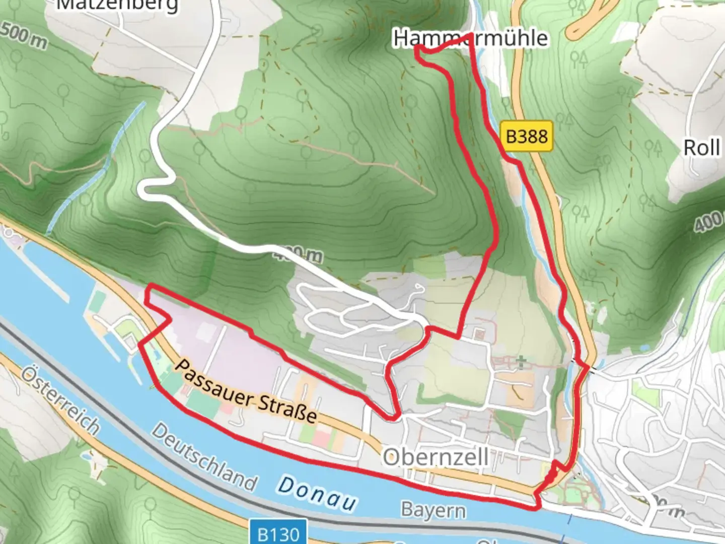 An image depicting the trail Treidelweg Loop and its surrounding area.