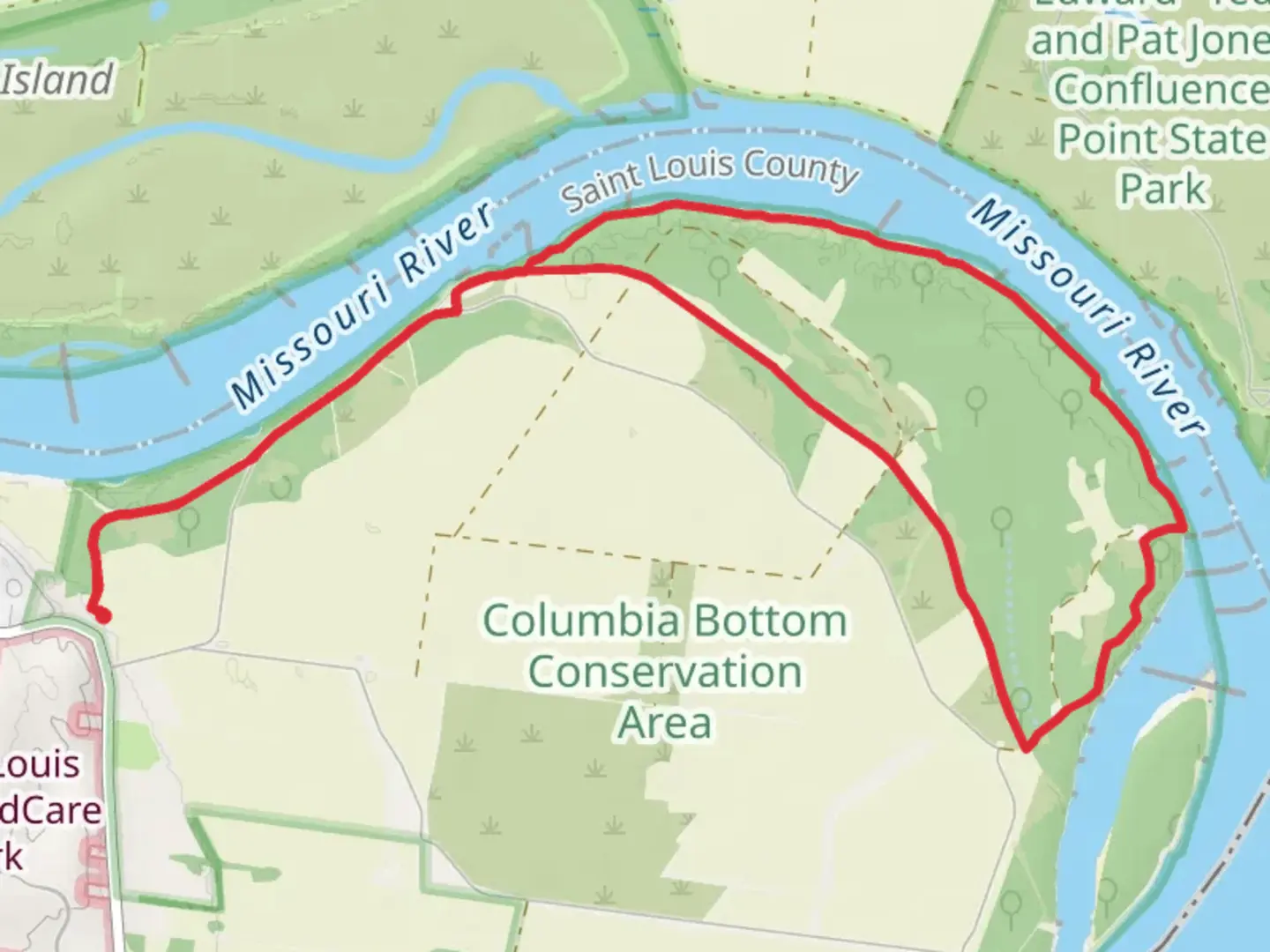 Walk along Missouri River Loop | St. Louis County | Missouri