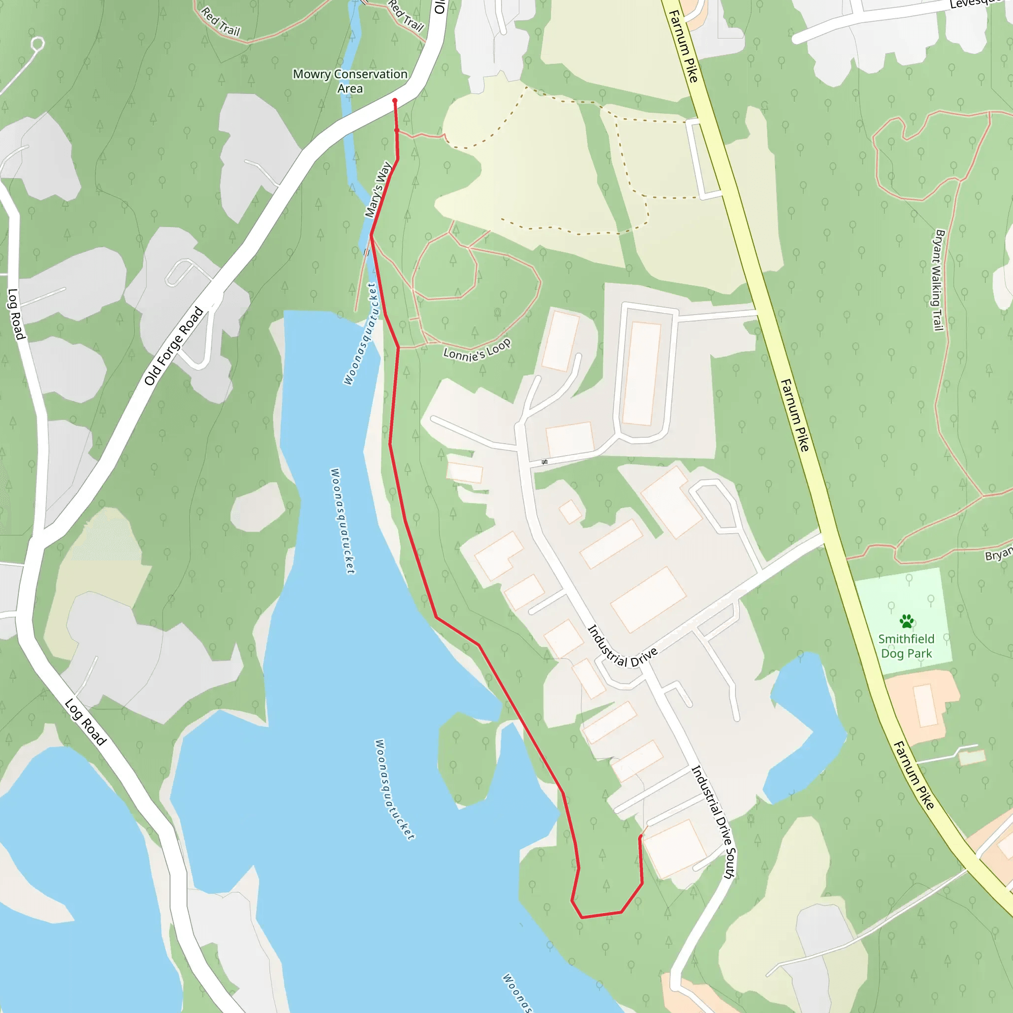 Mary's Way mobile static map