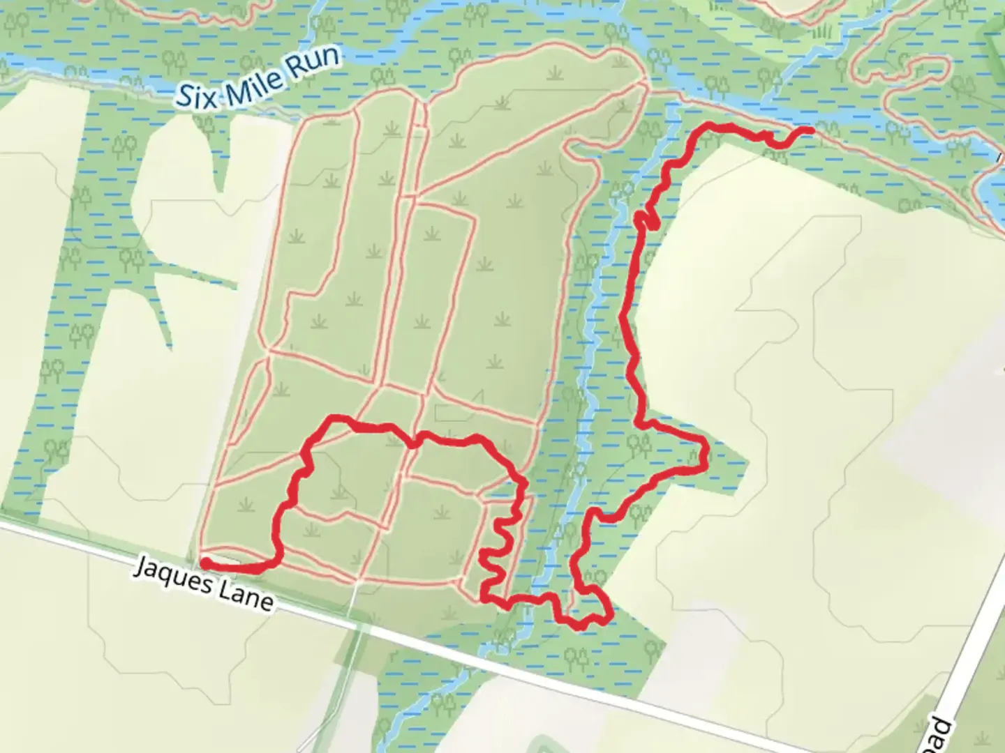 An image depicting the trail Cross Brook - White Trail and its surrounding area.