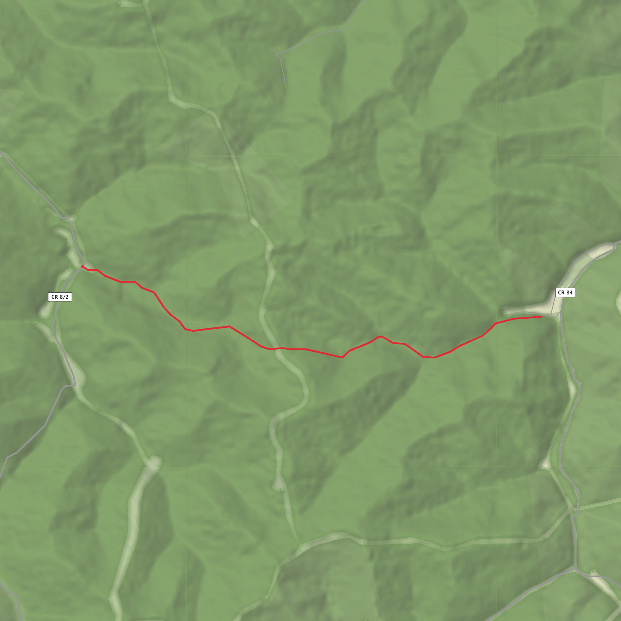 Horse Run Trail mobile static map
