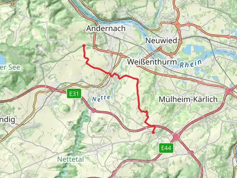 Eich to Bassebheim Walk via Linksrheinischer Jakobsweg