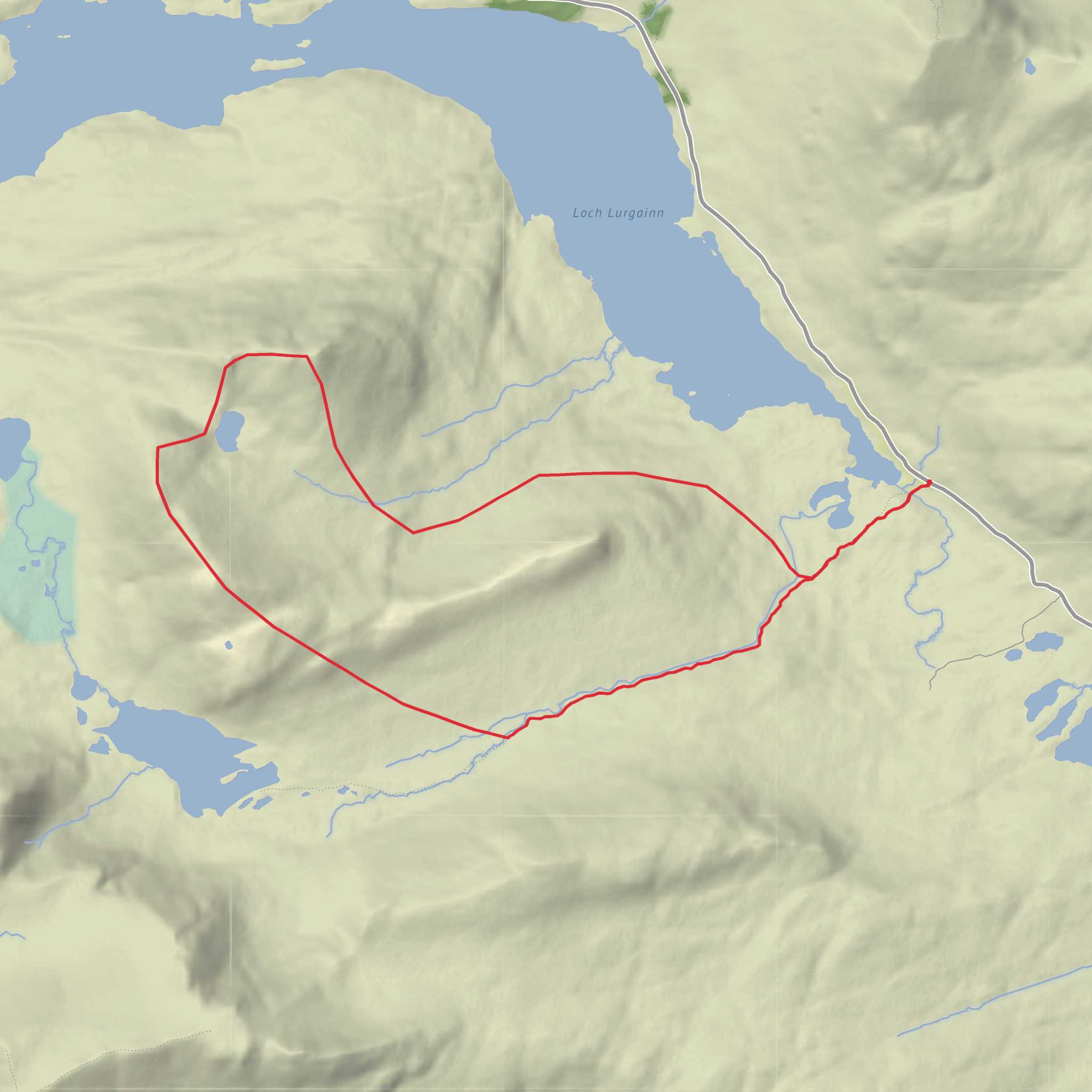Beinn an Eoin and Sgorr Tuath mobile static map