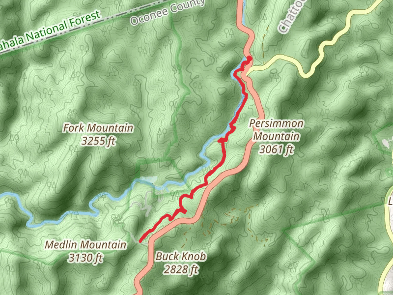 Foothills Trail from Sloan Bridge Picnic Area
