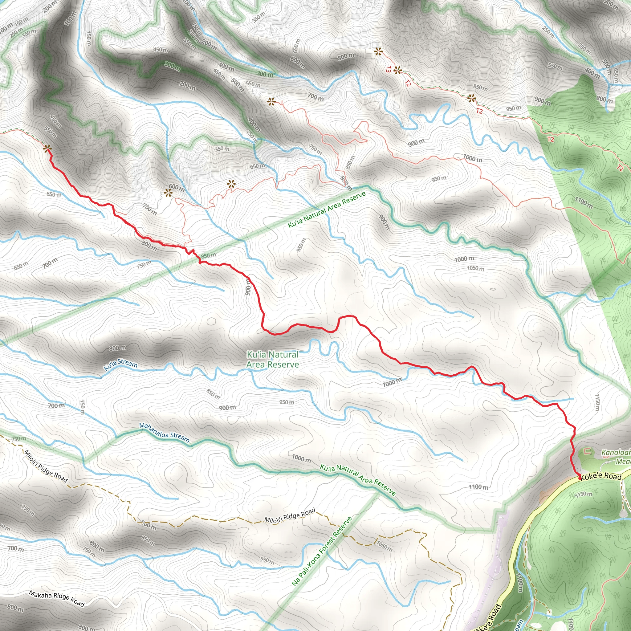 Nu'alolo Trail mobile static map