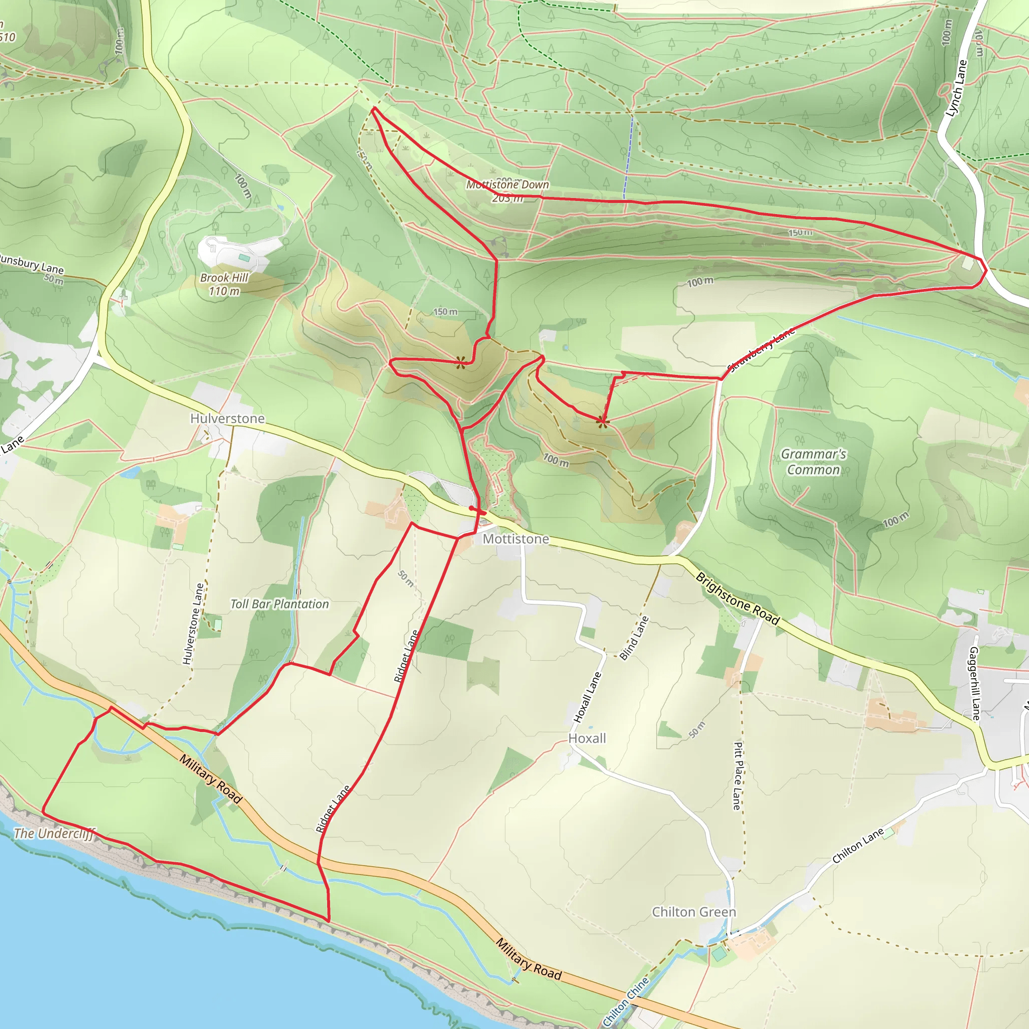 Mottistone Manor mobile static map