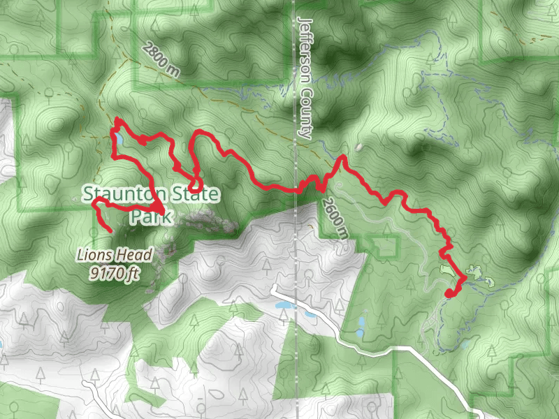 Staunton Ranch - Scout Line - Marmot Passage - Chimney Rock Trail