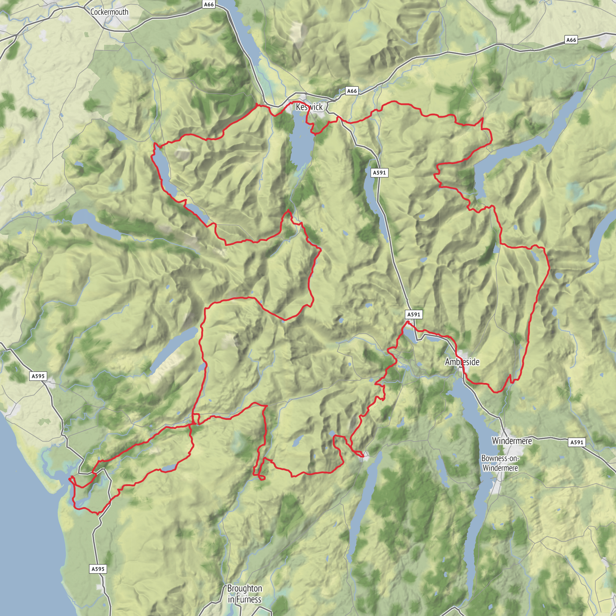 Lakeland Way mobile static map