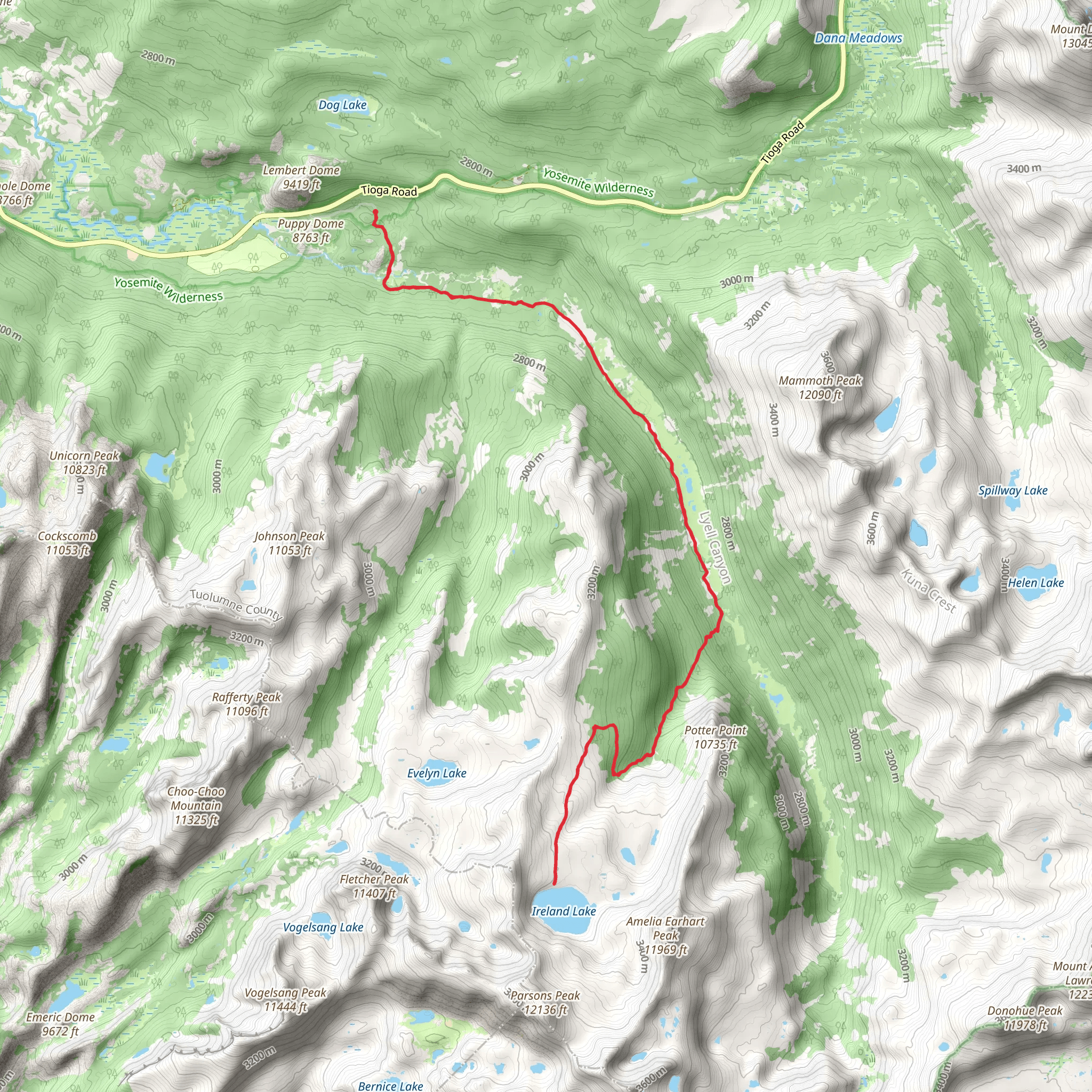Ireland Creek and Lake mobile static map
