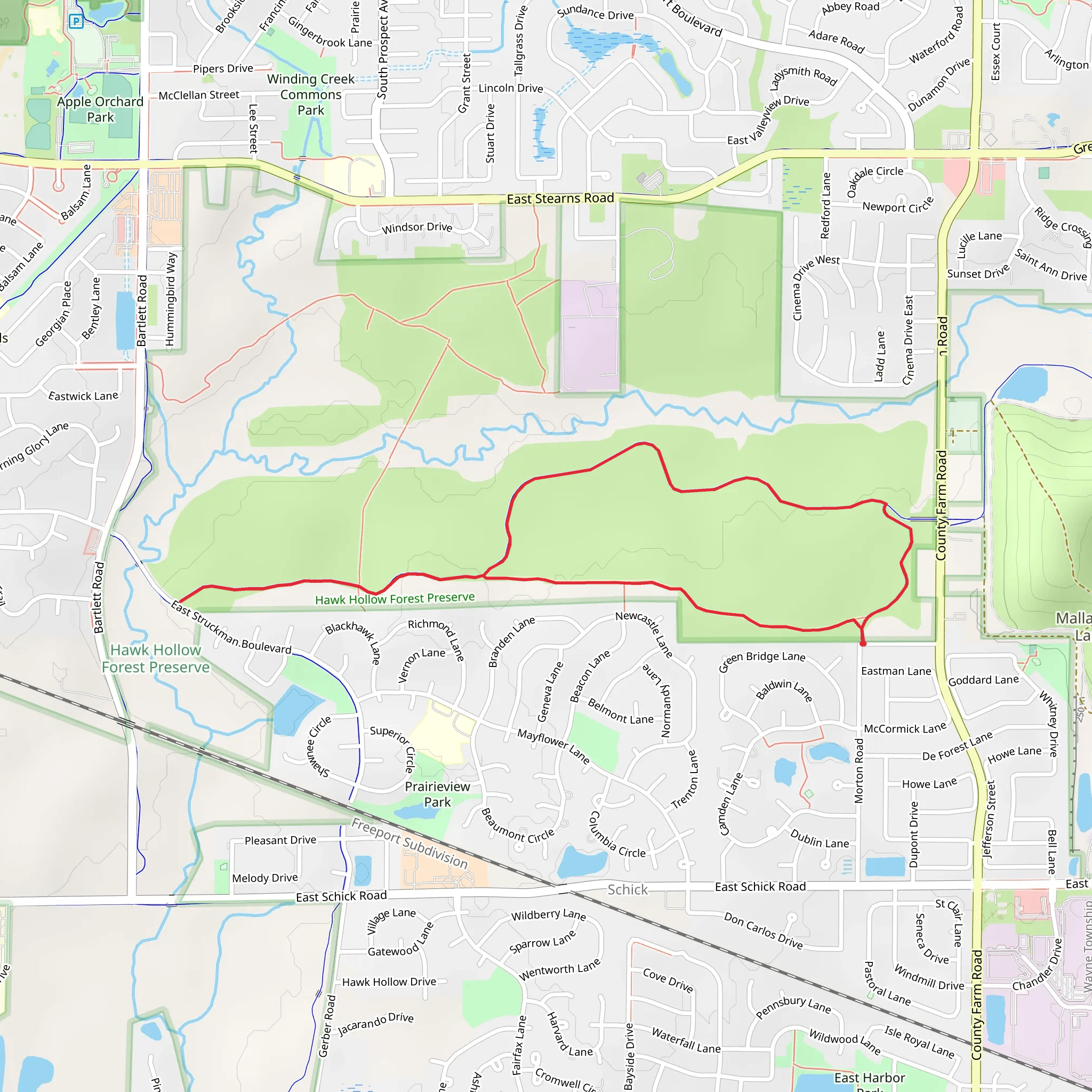 North Central DuPage Loop Trail mobile static map