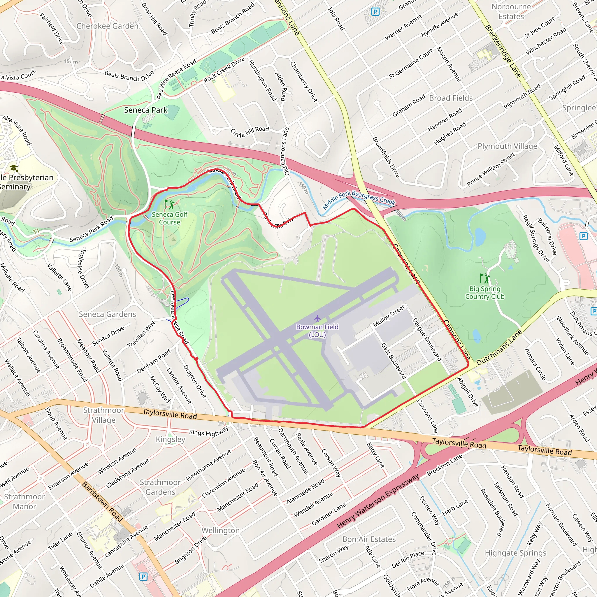 Seneca Golf Course Loop mobile static map