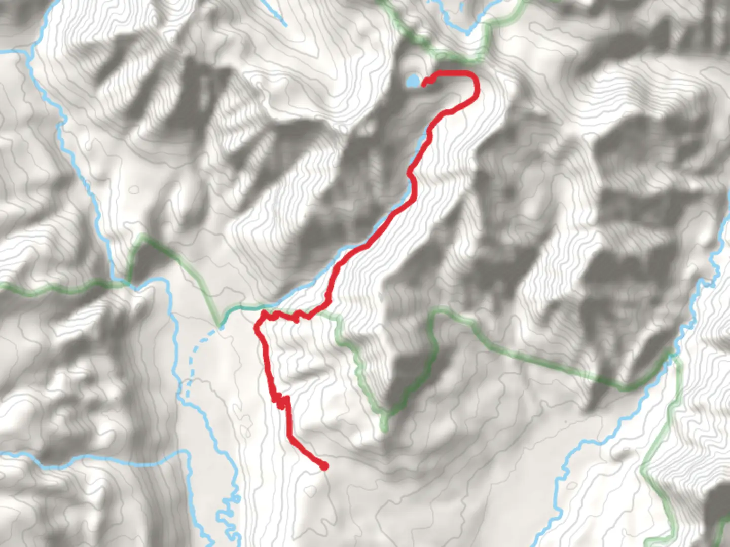 An image depicting the trail Hossick Lake via Weminuche Trail and its surrounding area.