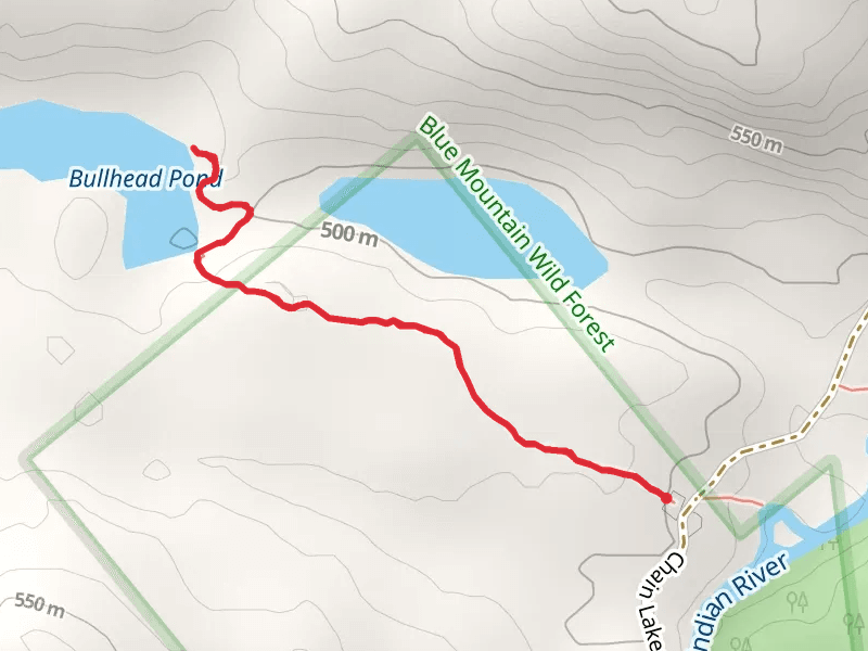 Bullhead Pond from Chain Lakes Road Out and Back