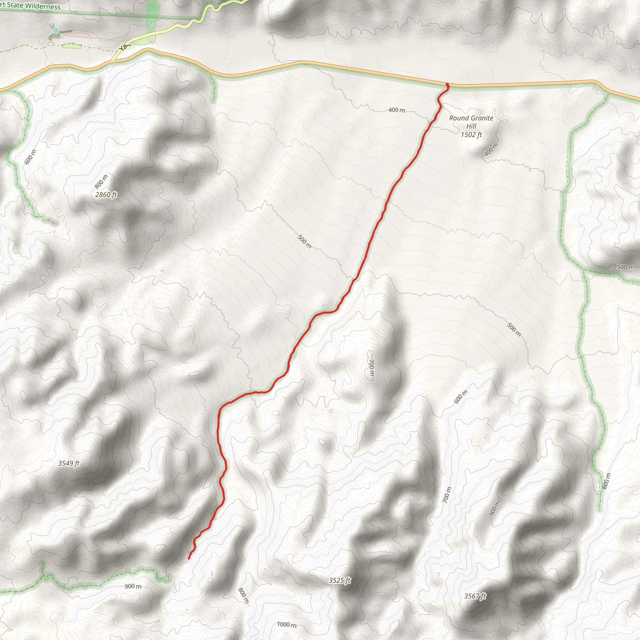 Mine Wash Road mobile static map