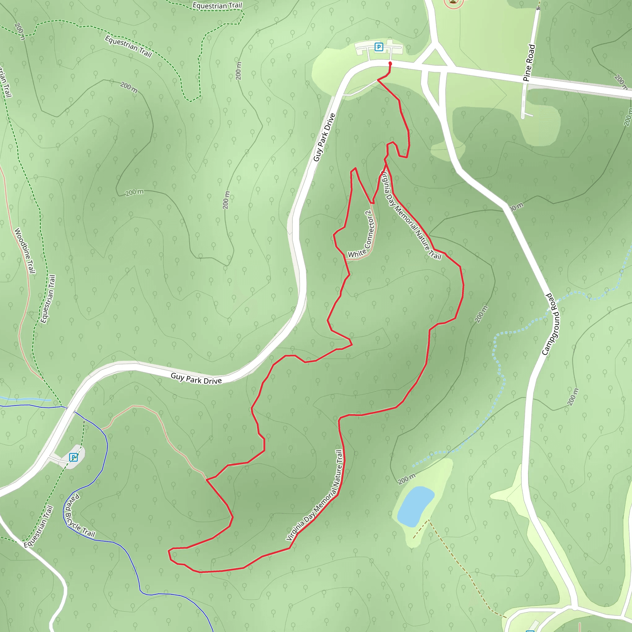 Virginia Day Memorial Nature Loop Trail mobile static map