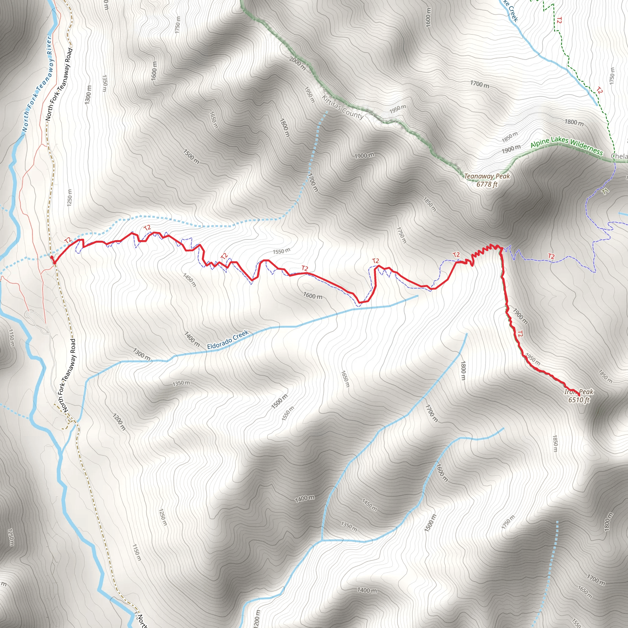 Iron Peak Trail mobile static map