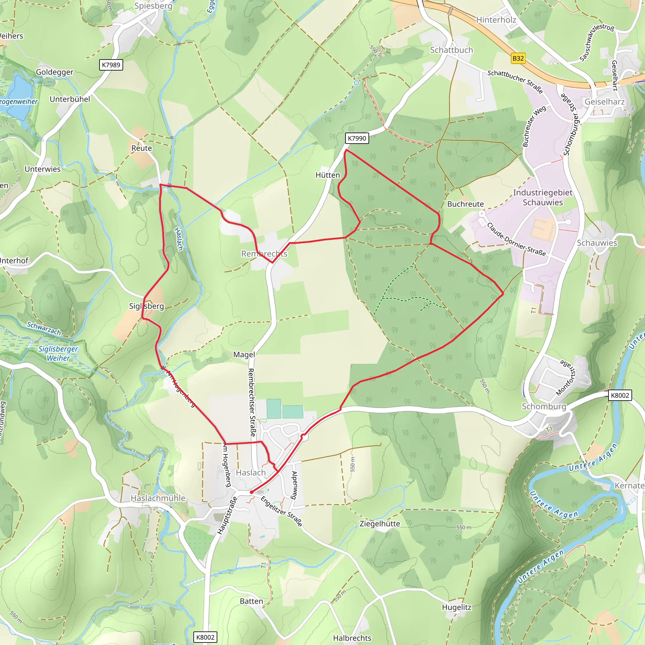 Wangen im Allgaeu Circle mobile static map
