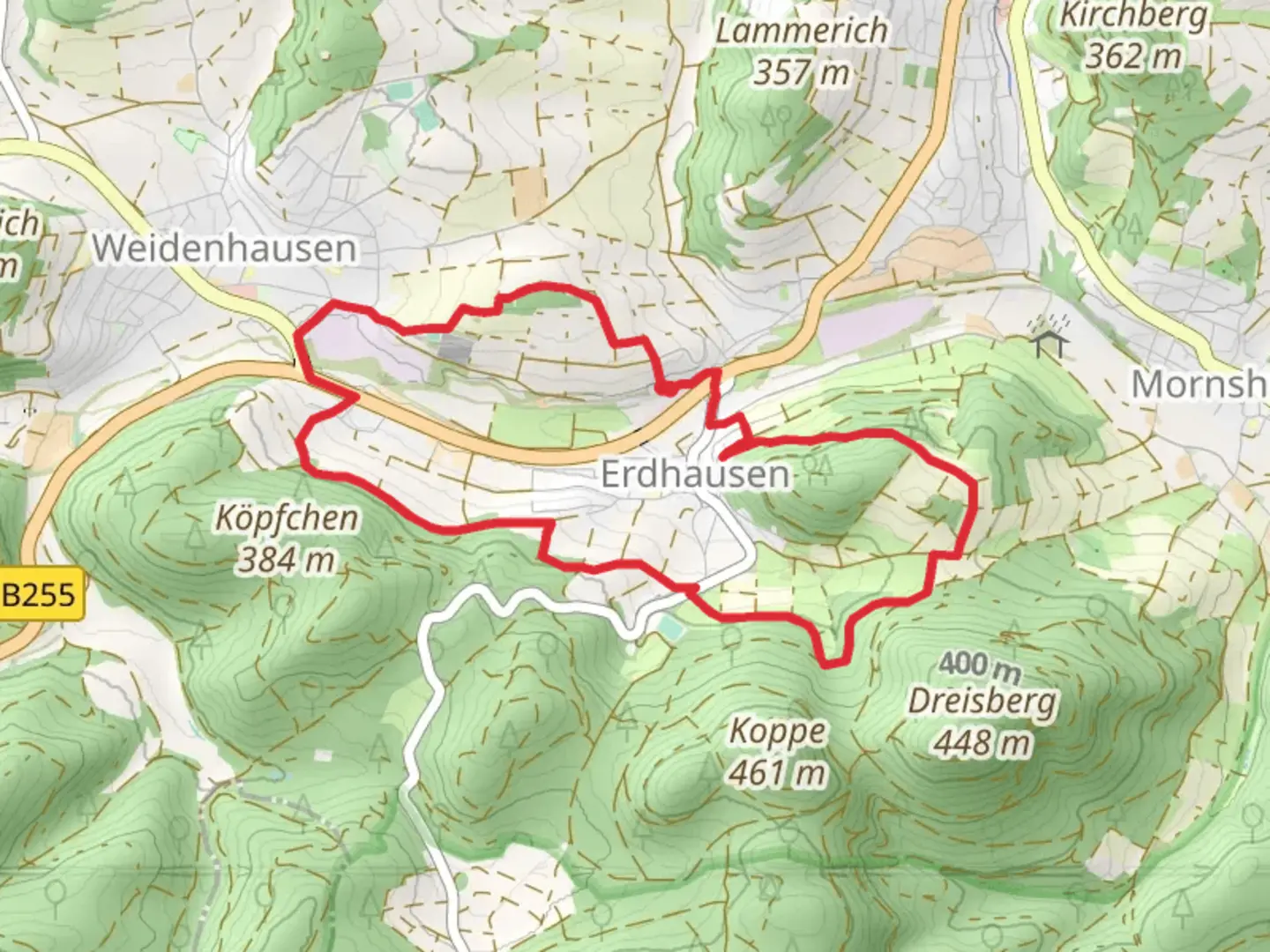 An image depicting the trail Karl-Lenz Weg and its surrounding area.