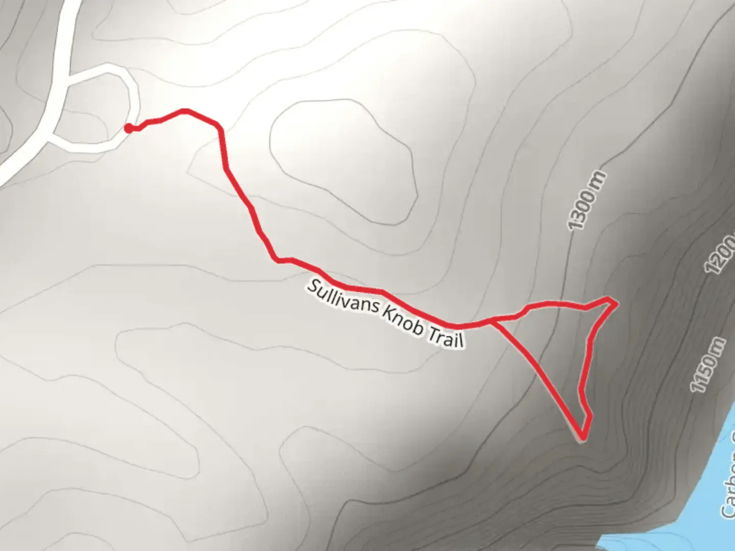 An image depicting the trail Sullivans Knob Loop Trail and its surrounding area.