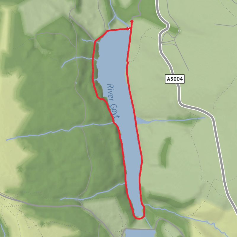A map preview of the recording High Peak Walking.