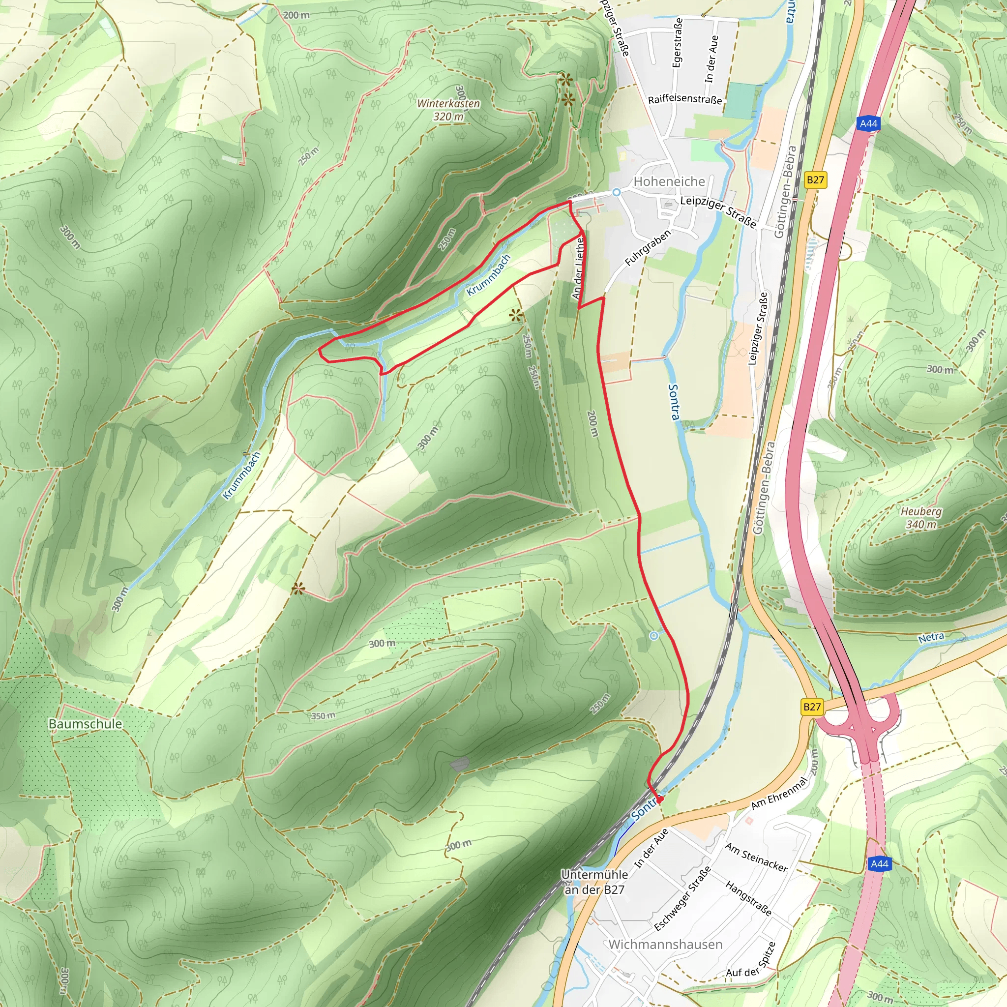 Krummbach via Elisabethpfad 2 mobile static map
