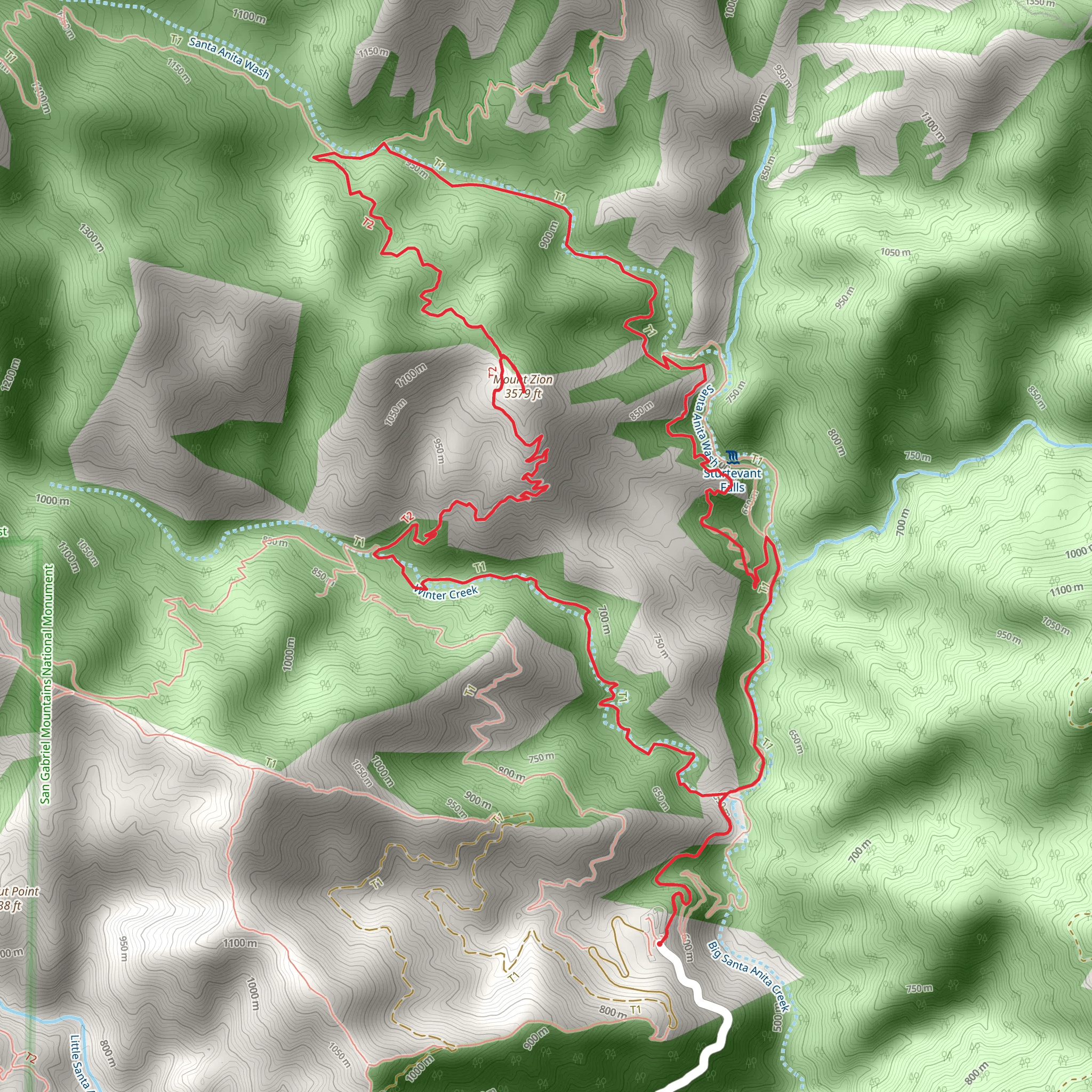 Sturtevant, Mount Zion and Lower Winter Creek Loop Trail mobile static map