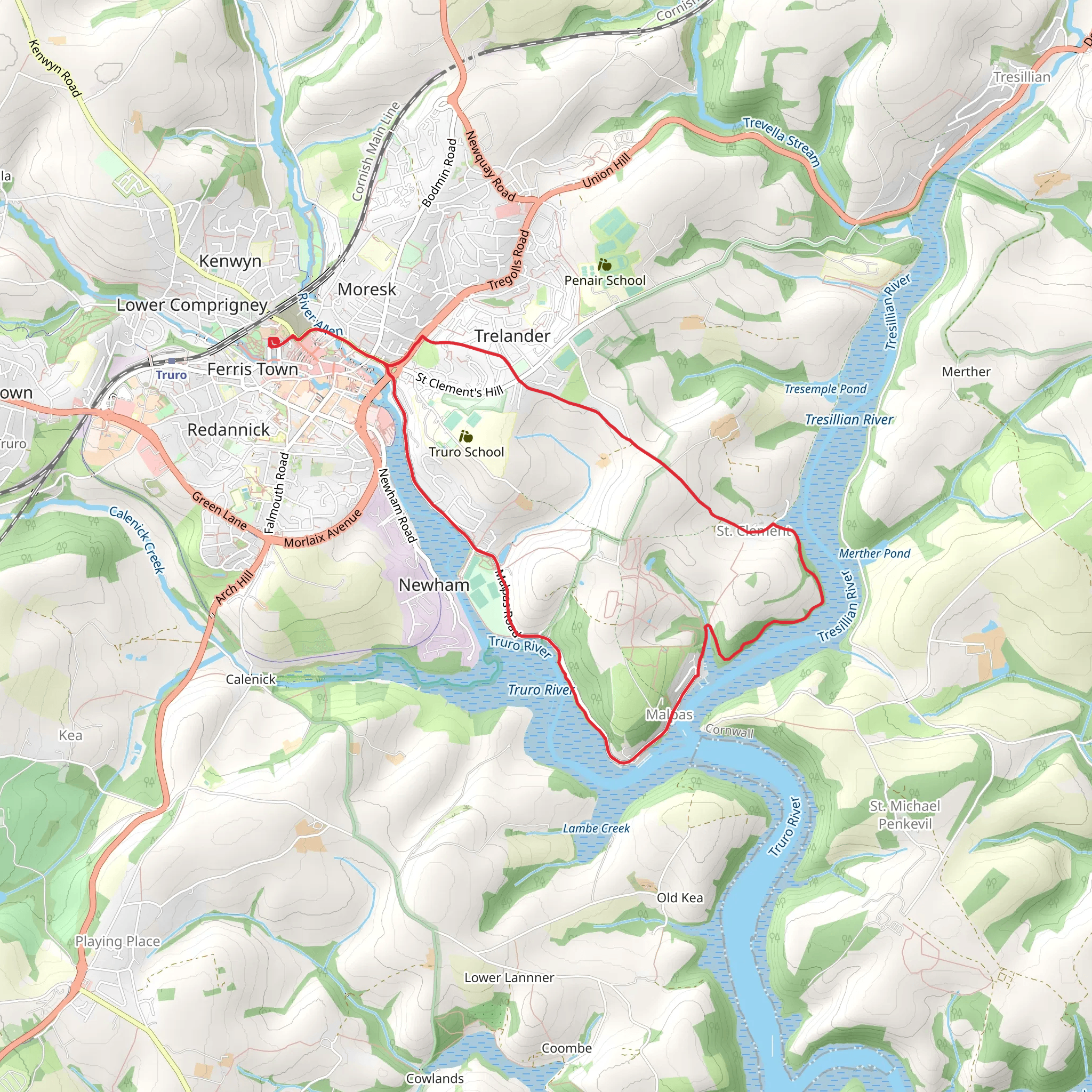 St Clement, Malpas and Truro River Loop | Cornwall | England
