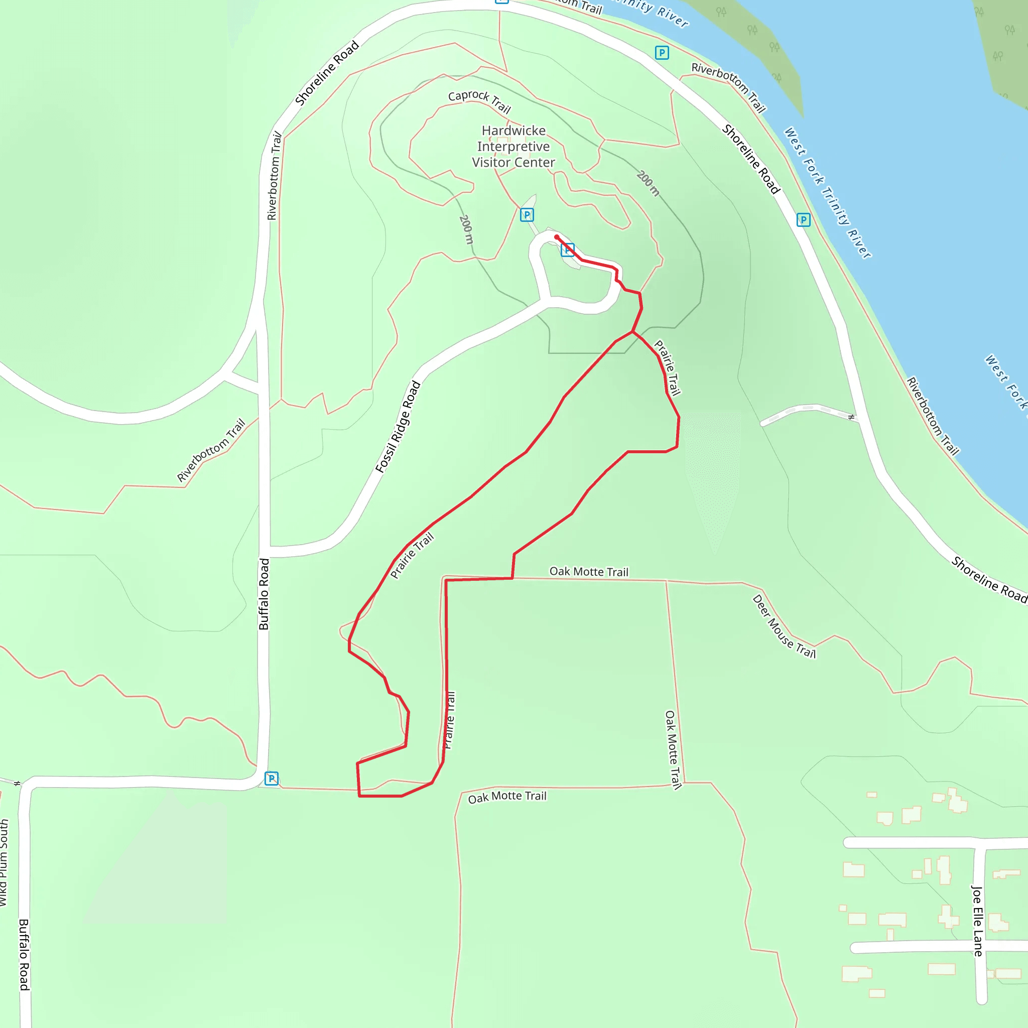 Prairie Loop Trail mobile static map