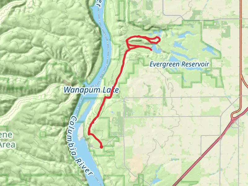 Dusty Lake Trail and Highmans Bluff